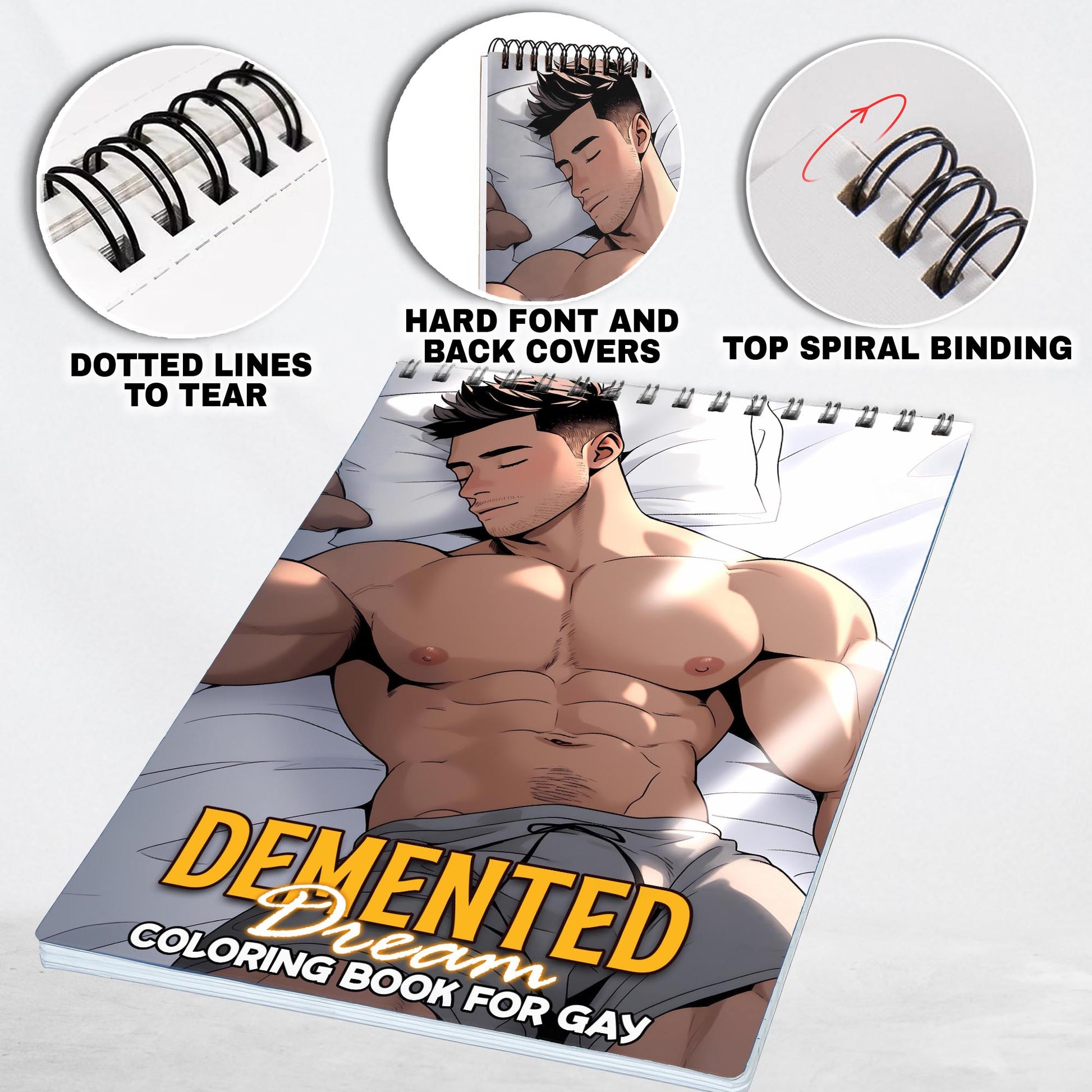 Demented Dreams Spiral Coloring Book: 30 Exquisite Coloring Pages for LGBTQ+ Art Enthusiasts to Unleash Their Creative Expression