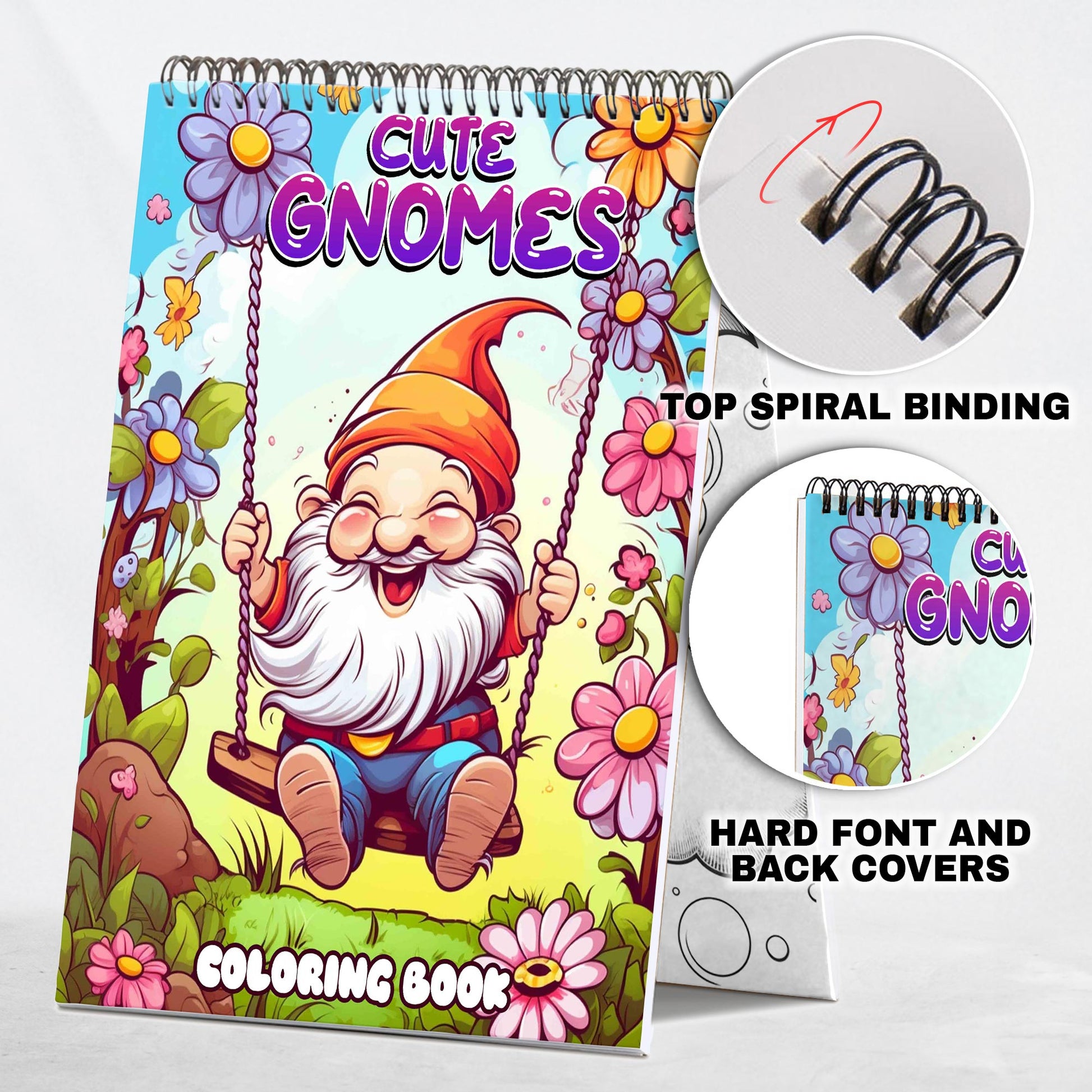 Cute Gnomes Coloring Book: Explore 30 Intriguing Coloring Pages, Depicting Cute Gnomes and their Lively Village with Joyful Energy