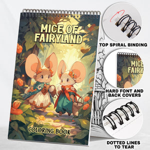 Mice of Fairyland Spiral Bound Coloring Book: 30 Enchanting Pages, Where Mice of Fairyland Come to Life