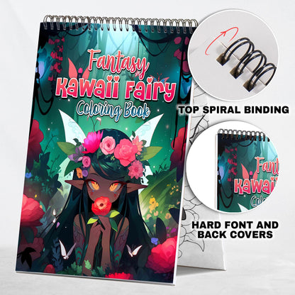 Fantasy Kawaii Fairy Coloring Book