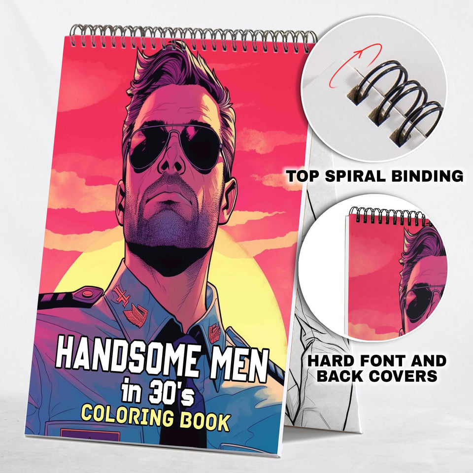 Handsome Men In 30s Coloring Book: Discover 30 Serene Coloring Pages, Inviting You to Color Handsome Men in their Prime, Exuding Confidence and Sophistication