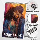 Lesbian Love Spiral Coloring Book: 30 Serene Coloring Pages, Featuring Lesbian Couples in Harmonious and Loving Embrace