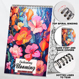 Enchanting Blooming Spiral-Bound Coloring Book: 30 Whimsical Coloring Pages of Enchanting Blooms