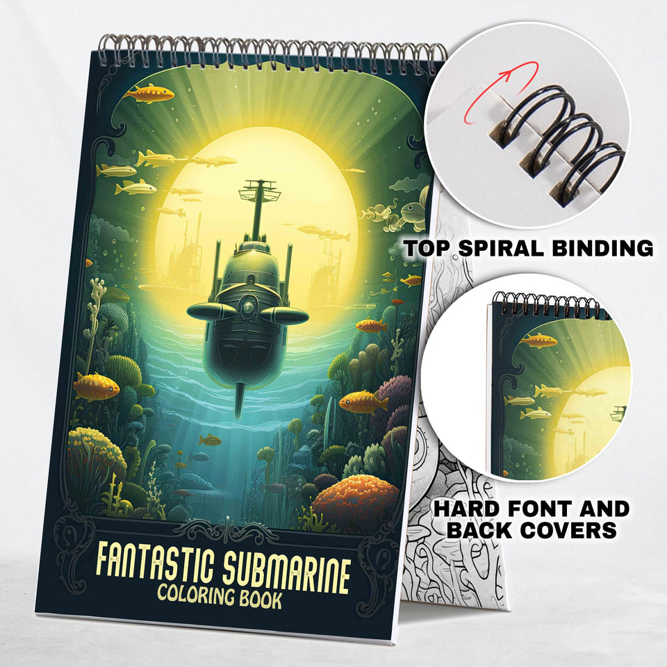 Fantastic Submarine Coloring Book