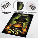 Halloween Kitty Spiral-Bound Coloring Book: 30 Artistic Coloring Pages Inspired by the Whimsy of Halloween Kitties. 