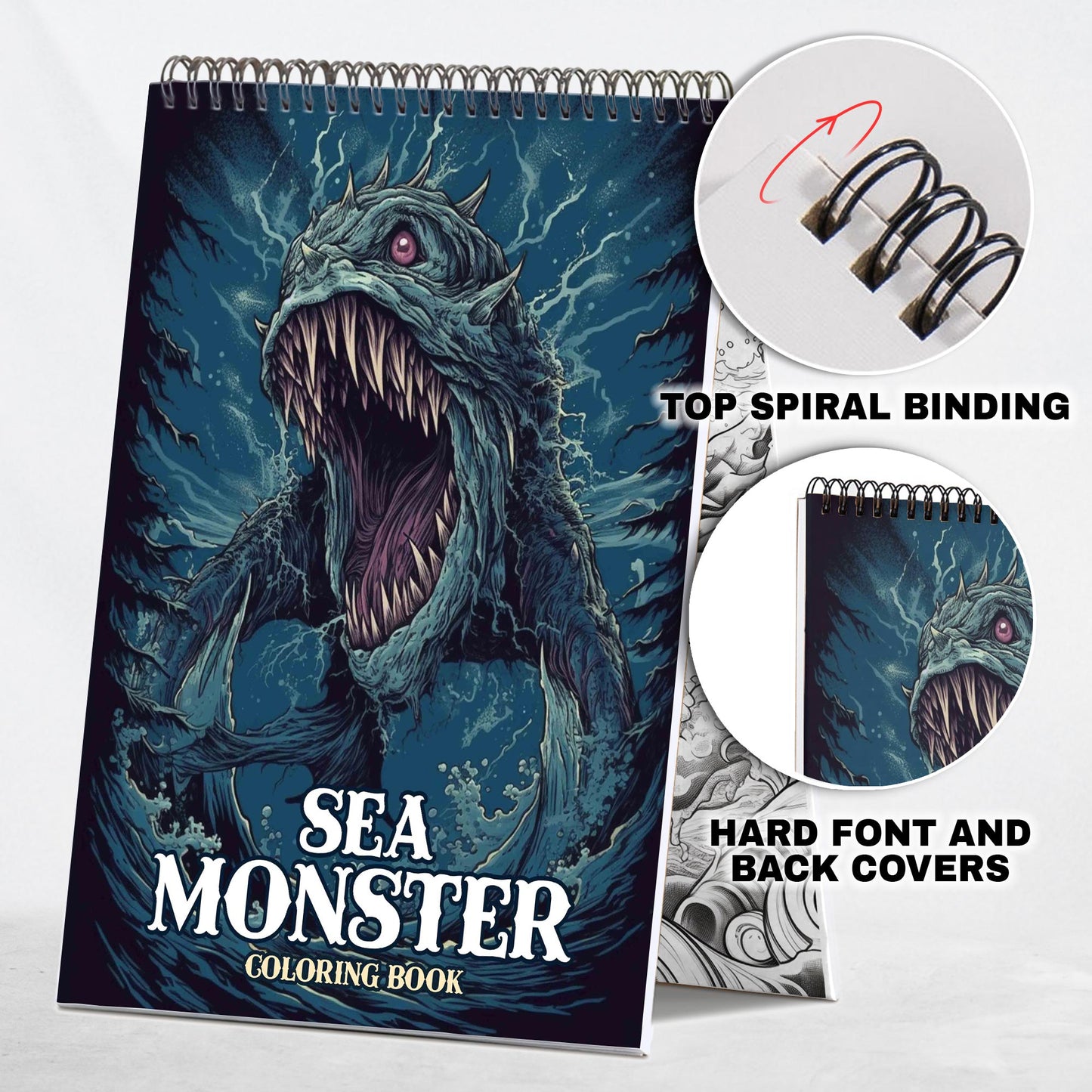 Sea Monster Coloring Book: Explore 30 Mythical Coloring Pages, Depicting Majestic Sea Monsters from Ancient Folklore and Maritime Tales