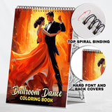Ballroom Dance Spiral Coloring Book: 30 Whimsical Coloring Pages of Ballroom Dancing