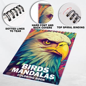 Birds Mandalas Spiral Coloring Book: 30 Captivating Mandalas of Birds for Coloring Enthusiasts to Ignite Imagination and Inner Harmony