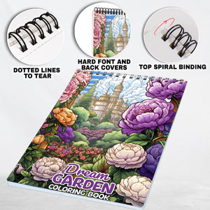 Dream Garden Spiral Coloring Book: 30 Enchanting Coloring Pages for Nature Lovers to Unleash Their Creative Expression