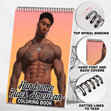 Handsome Black American Spiral Bound Coloring Book: 30 Captivating Coloring Pages of Black Americans for a Stylish and Artistic Journey
