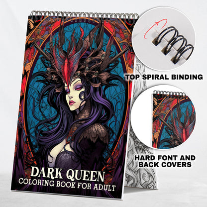 Beauty Dark Queen Coloring Book: Delight in 30 Whimsical Coloring Pages of Beauty Dark Queen for Gothic Art Admirers to Embrace the Quirky Charm and Elegantly Creepy Vibes of Dark Fantasy Scenes