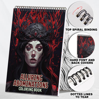 Alluring Abominations Spiral Bound Coloring Book: 30 Coloring Pages for Gothic Art Enthusiasts to Unleash Their Creative Expression