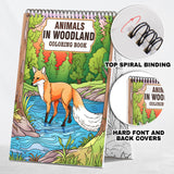 Animals In Woodland Coloring Book