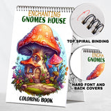 Enchanting Gnomes House Spiral Coloring Book: 30 Imaginative Coloring Pages, Capturing the Intricate Designs and Whimsical Touches of Gnome House Interiors