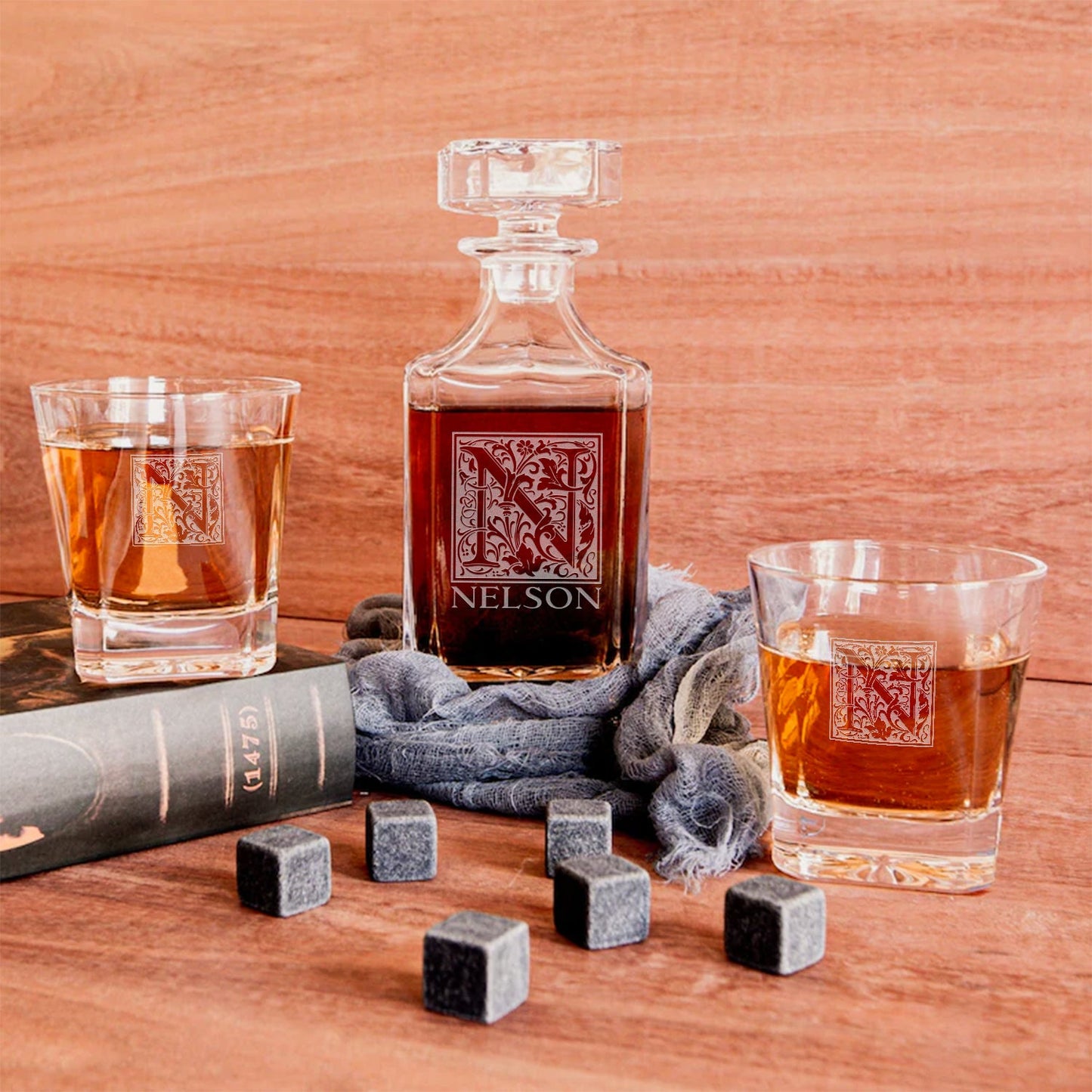 Personalized Whiskey Decanter Set 7