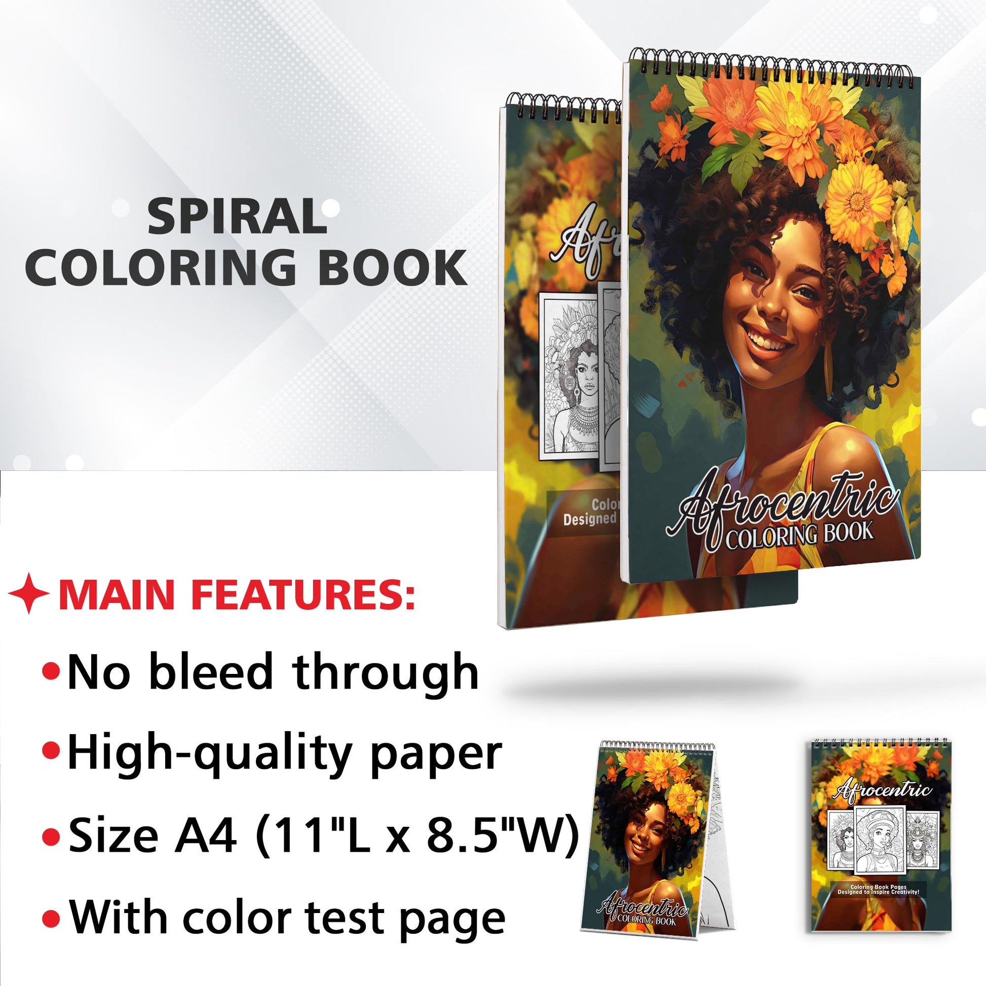 Afrocentric Coloring Book: Unleash Your Creativity with 30 Vibrant Coloring Pages, Showcasing the Beauty and Richness of Afrocentric Culture