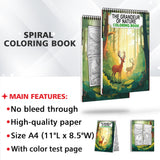 The Grandeur of Nature Spiral Coloring Book: 30 Captivating Coloring Pages for Nature and Art Lovers to Create Stunning and Imaginative Artwork