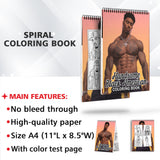 Handsome Black American Spiral Bound Coloring Book: 30 Captivating Coloring Pages of Black Americans for a Stylish and Artistic Journey