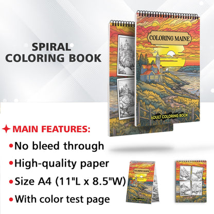 Coloring Maine: Immerse Yourself in 30 Captivating Coloring Pages Showcasing the Unique Culture and Iconic Landmarks of Maine