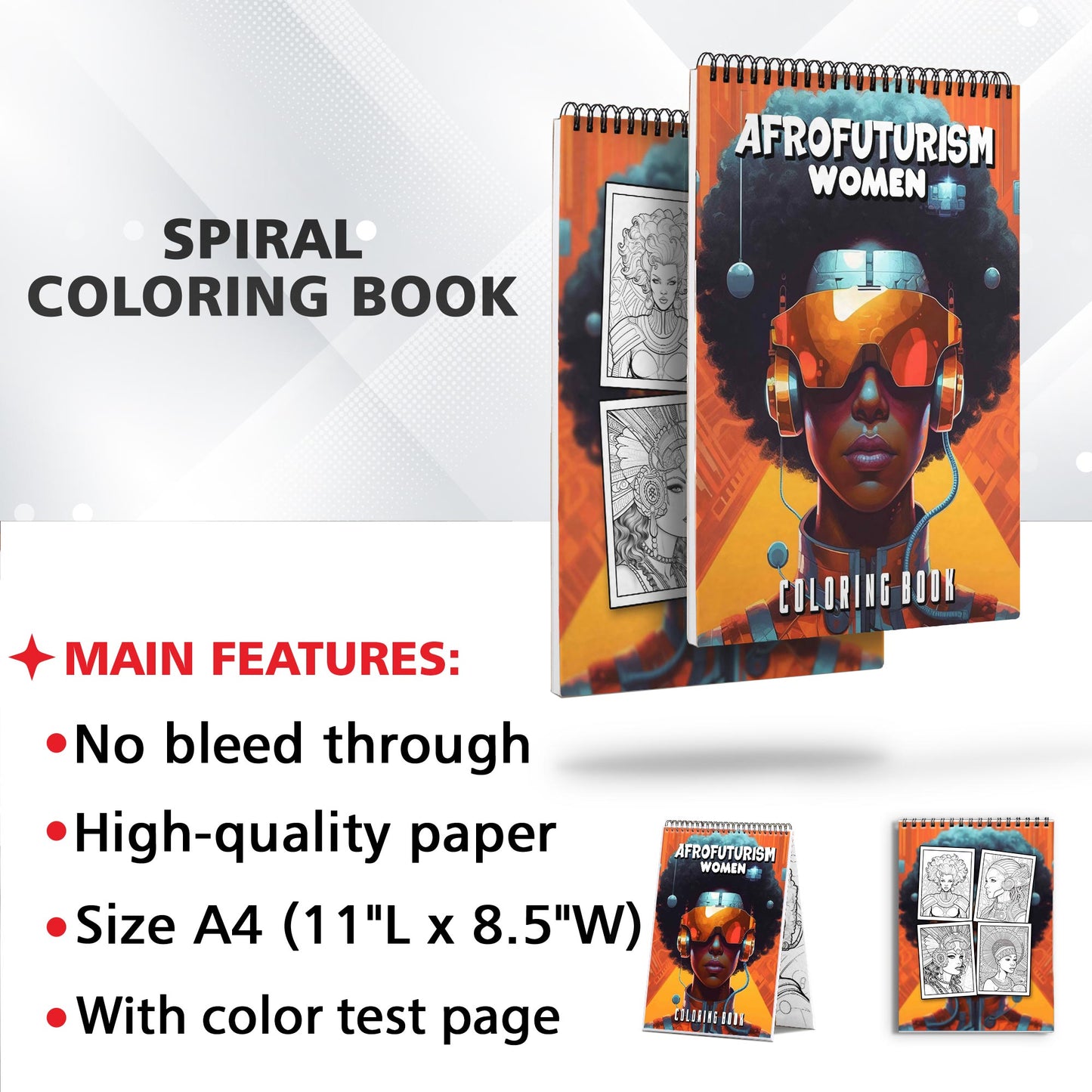 Afrofuturism Women Coloring Book