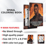 Handsome African American Men Spiral Bound Coloring Book: 30 Enchanting Coloring Pages, Unleashing Your Creativity in the World of Distinguished African American Men