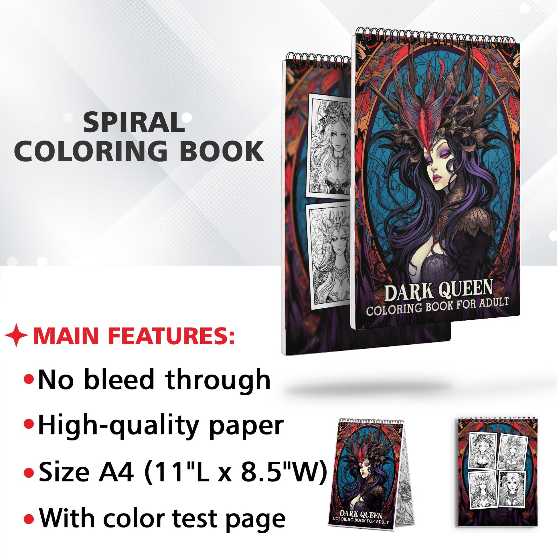 Beauty Dark Queen Coloring Book: Delight in 30 Whimsical Coloring Pages of Beauty Dark Queen for Gothic Art Admirers to Embrace the Quirky Charm and Elegantly Creepy Vibes of Dark Fantasy Scenes