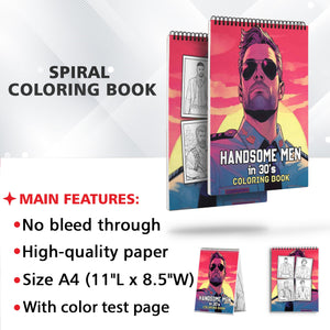 Handsome Men In 30s Coloring Book: Discover 30 Serene Coloring Pages, Inviting You to Color Handsome Men in their Prime, Exuding Confidence and Sophistication