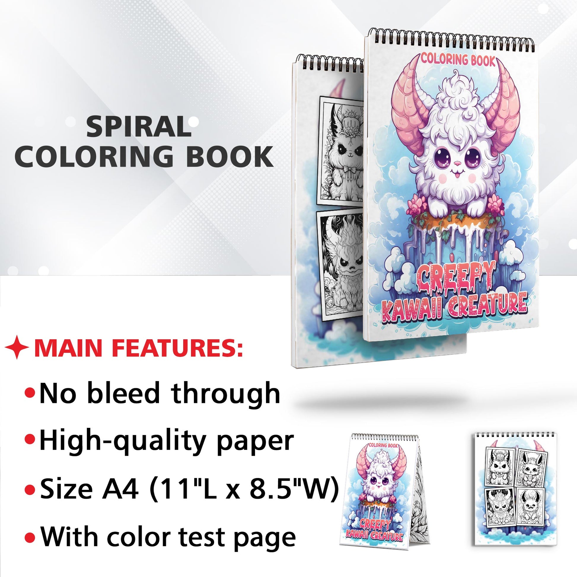 Creepy Kawaii Creature Coloring Book