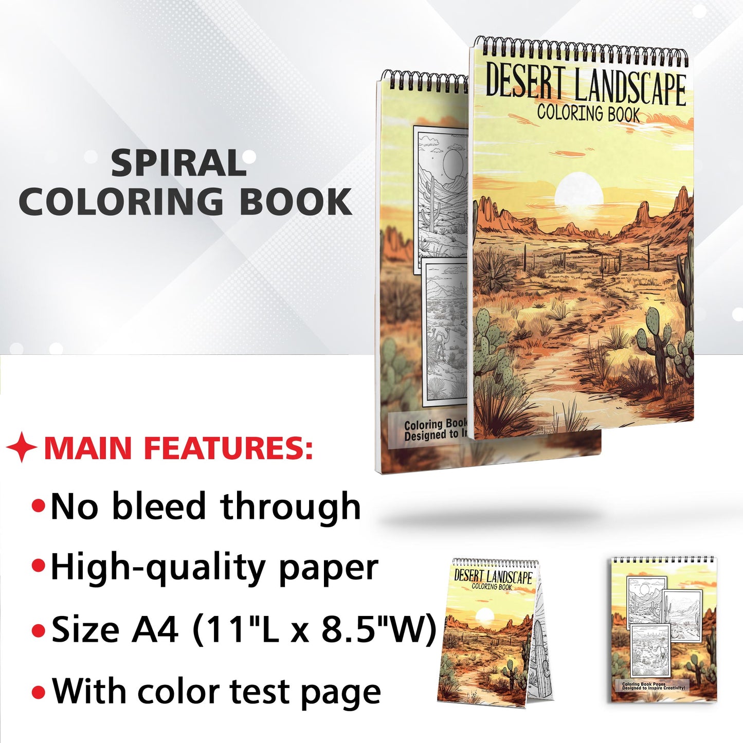 Desert Landscape Coloring Book