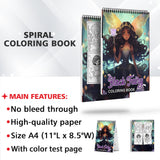 Black Fairy Spiral Coloring Book: Discover the Adorable of Black Fairies with 30 Exquisite Coloring Pages