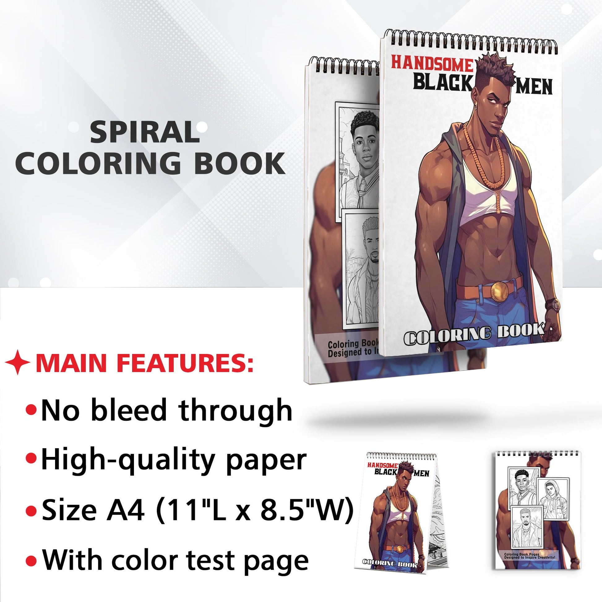 Handsome Black Men Coloring Book