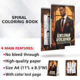 Gentleman African Men Spiral Bound Coloring Book: 30 Captivating Coloring Pages of African Gentlemen for a Stylish and Artistic Journey