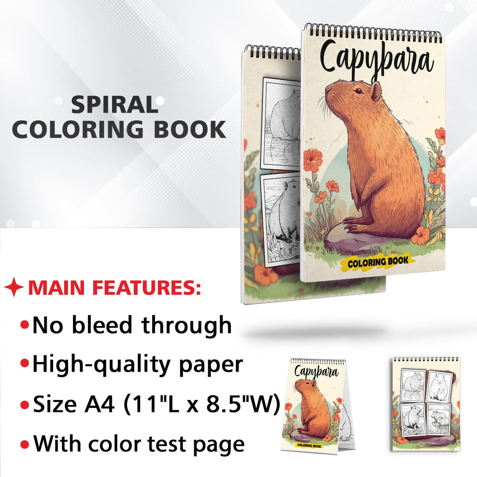 Capybara Coloring Book