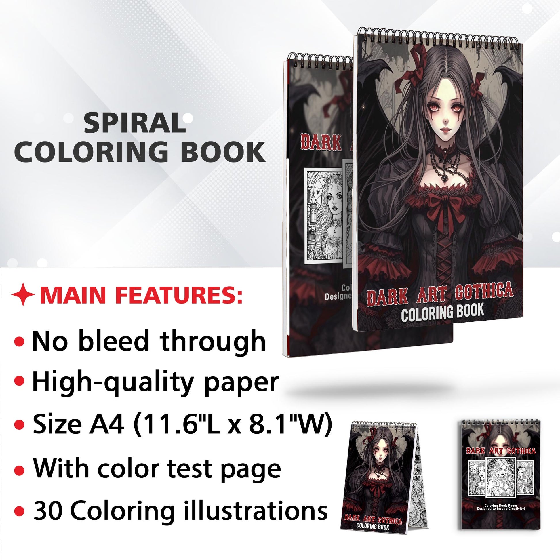 Dark Art Gothica Spiral Coloring Book: Unleash Your Creativity with the Dark Art Gothica Coloring Book