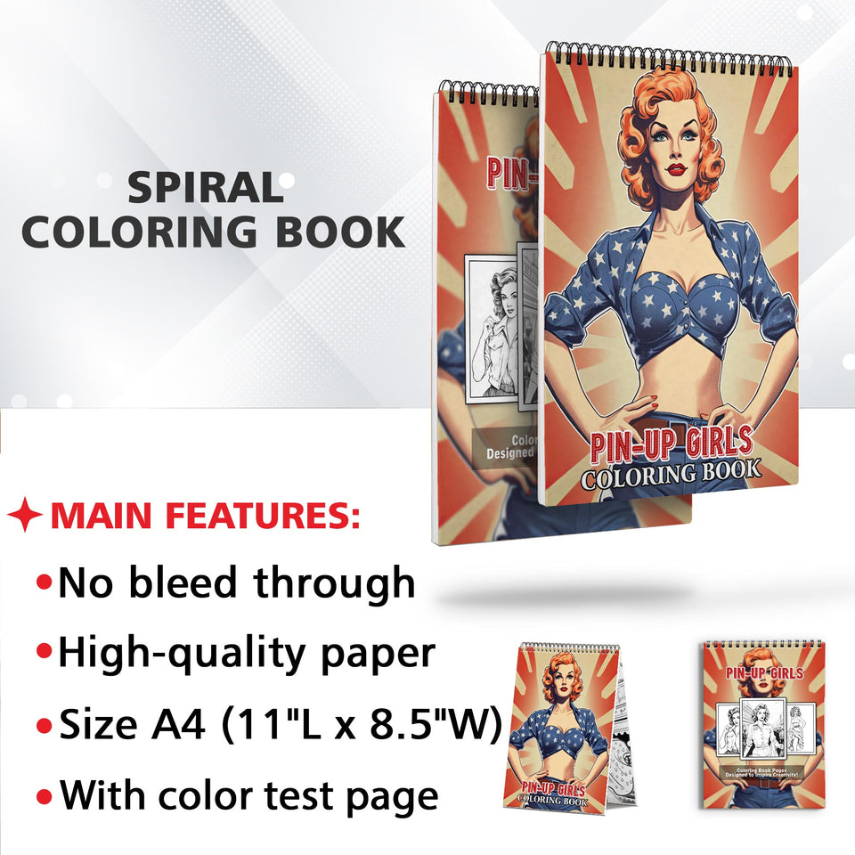 Pin-Up Girls Coloring Book