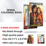 Lesbian Lovers Spiral Bound Coloring Book: 30 Captivating Coloring Scenes of Loving Couples