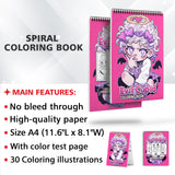 Evil Cupid Spiral Coloring Book: Unleash your creativity with Evil Cupid's designs Coloring pages