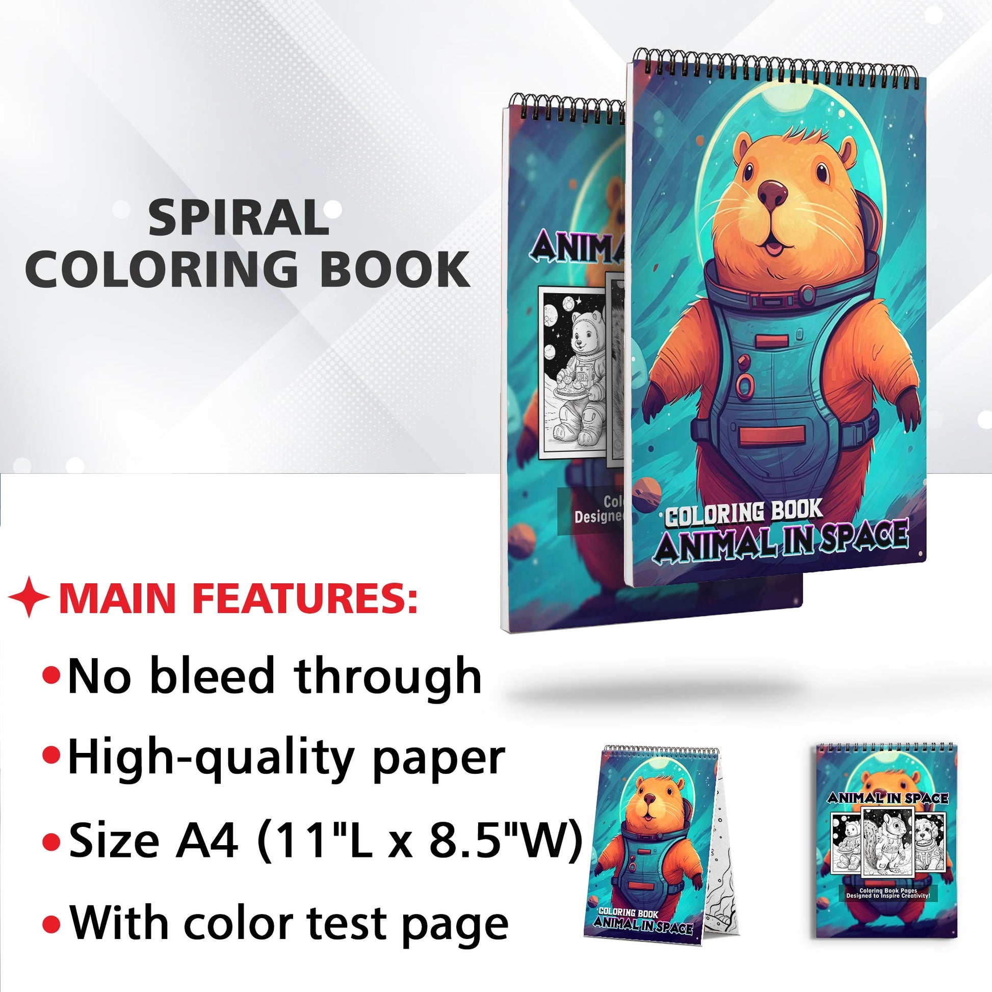 Animal In Space Coloring Book