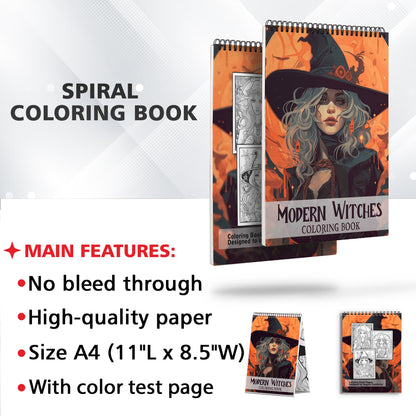 Modern Witches Coloring Book