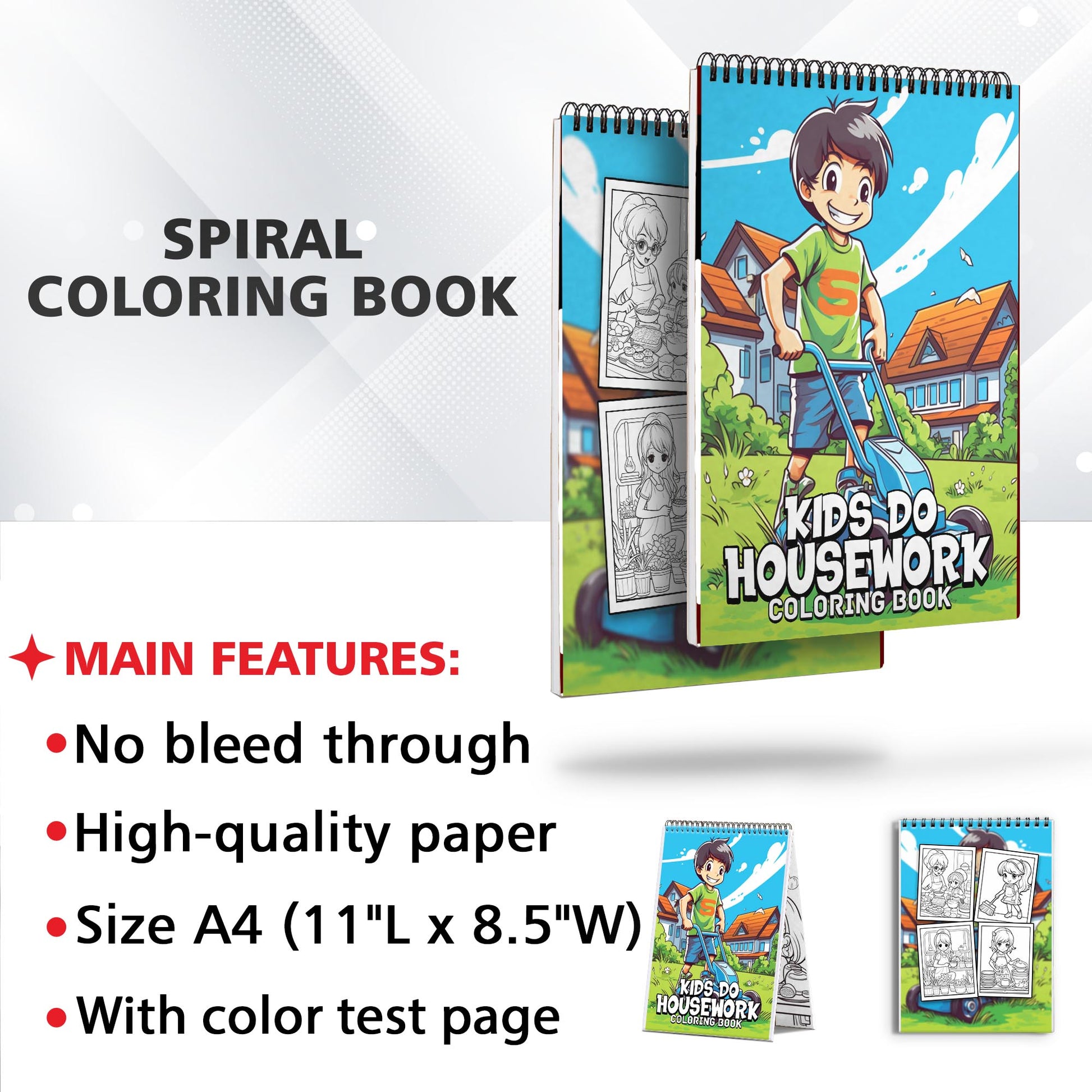 Adorable Steampunk Monster Spiral Coloring Book: 30 Imaginative Coloring Pages, Capturing the Charm and Wonder of Steampunk Monster Encounters