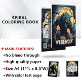 Werewolf Coloring Book: Mysterious Moonlight with 30 Delightful Coloring Pages of Howling Werewolf Packs