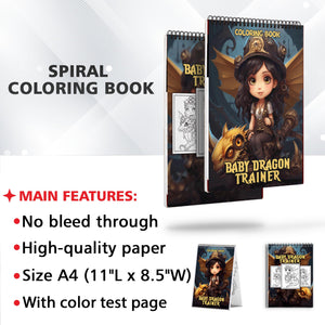 Baby Dragon Trainer Spiral-Bound Coloring Book: 30 Alluring Pages for Fantasy and Art Fans to Color and Celebrate the Excitement and Wonder of this Extraordinary World