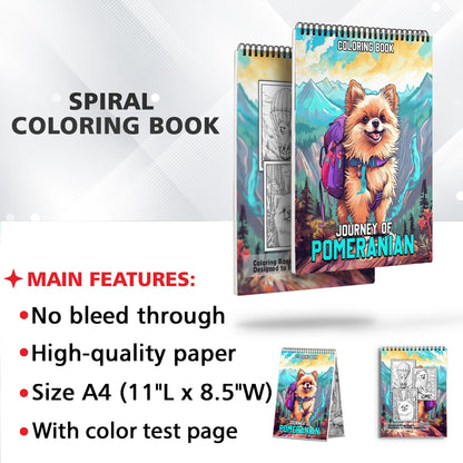 Journey of Pomeranian Coloring Book