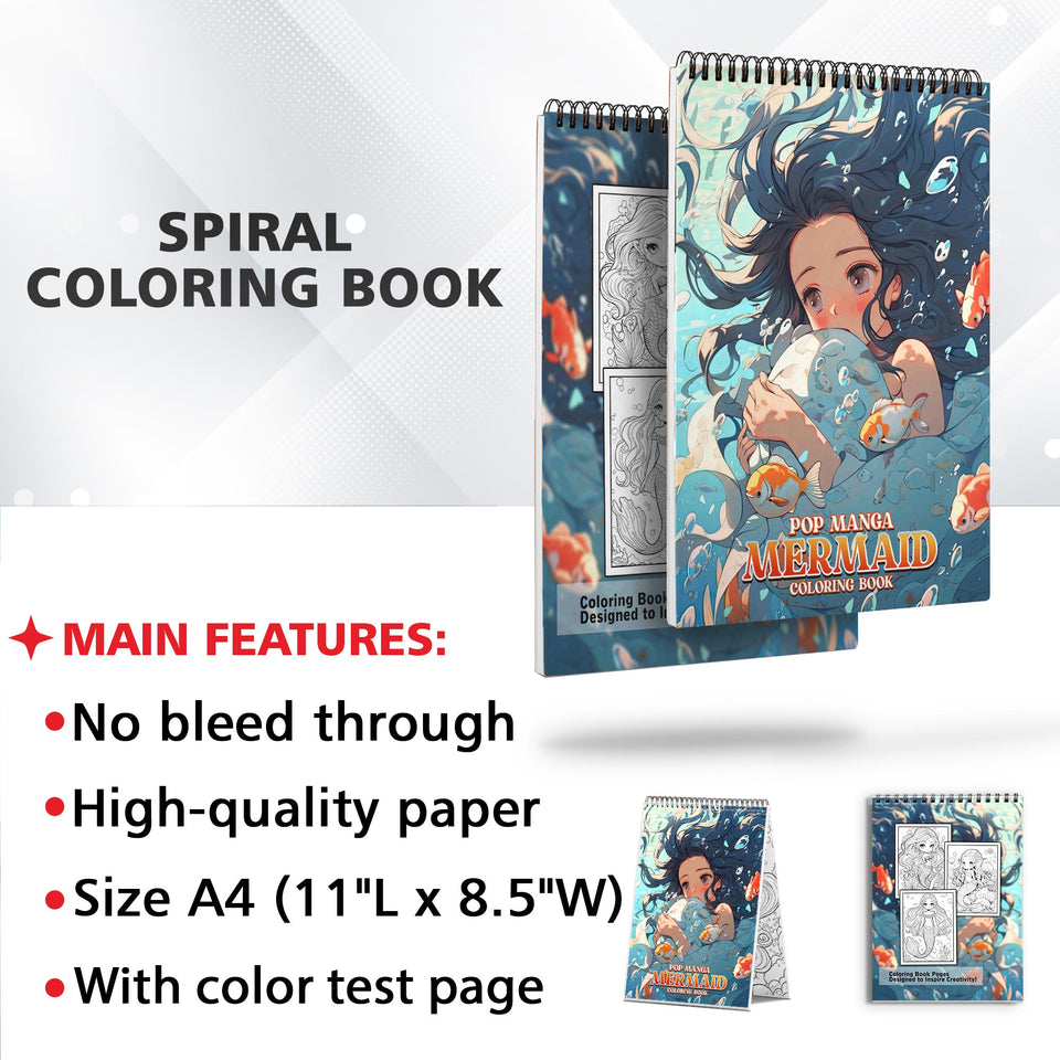 Pop Manga Mermaid Coloring Book: Unleash Your Artistic Talents in the Oceanic Adventure with 30 Charming Pop Manga Mermaid Coloring Pages for Coloring Enthusiasts to Embrace the Unique Style and Grace of Anime Merma