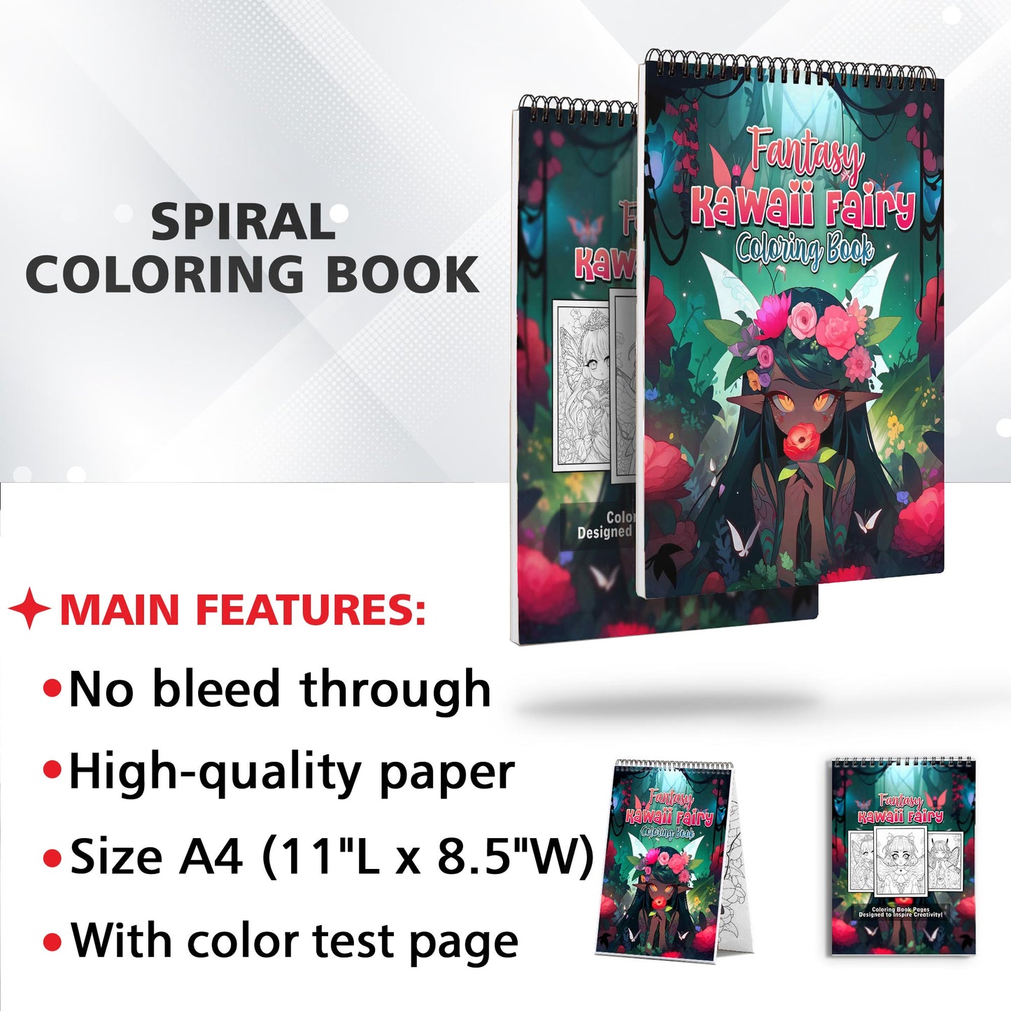 Fantasy Kawaii Fairy Coloring Book