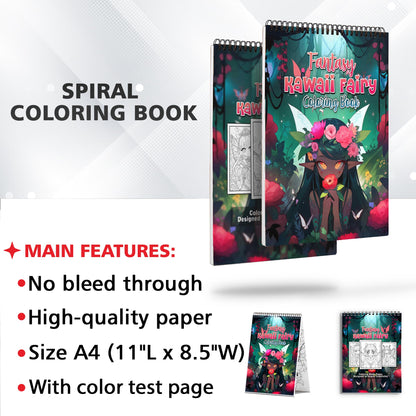 Fantasy Kawaii Fairy Coloring Book