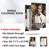 Handsome 30s Elegance Spiral Bound Coloring Book: 30 Enchanting Coloring Pages, Unleashing Your Creativity in the World of Handsome 30s Elegance