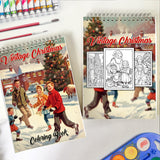 Vintage Christmas Spiral Bound Coloring Book: 30 Whimsical Coloring Pages of Vintage Christmas Scenes