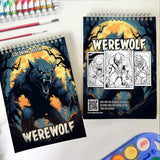 Werewolf Coloring Book: Mysterious Moonlight with 30 Delightful Coloring Pages of Howling Werewolf Packs