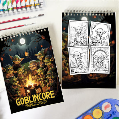 Goblin Spiral Bound Coloring Book: 30 Whimsical Goblin Coloring Pages for Fantasy Enthusiasts